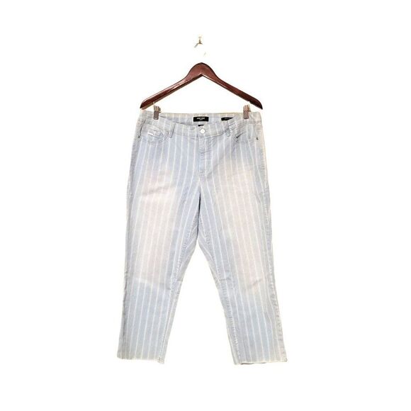 Nine West Jeans Chrystie Capri Plus Size 16 Striped - Picture 4 of 9